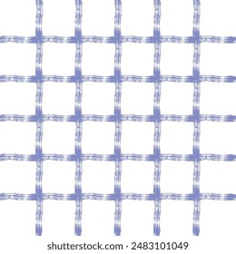 Vector hand drawn cute checkered pattern. Doodle Plaid brush simple texture. Crossing lines. Abstract cute delicate pattern ideal for fabric, textile, wallpaper.