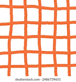 Vector hand drawn cute checkered pattern. Doodle Plaid geometrical simple texture. Crossing lines. Abstract cute delicate pattern ideal for fabric, textile, wallpaper.