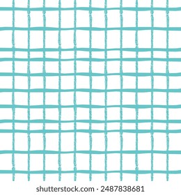 Vector dibujado a mano lindo patrón a cuadros. Doodle a cuadros de textura simple geométrica. Cruzando líneas. Abstractas lindo patrón delicado ideal para tela, textil, Fondo de pantalla.