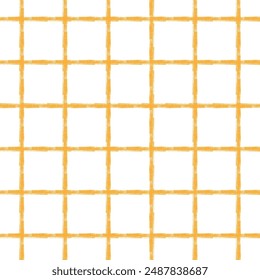 Vector hand drawn cute checkered pattern. cottagecore Doodle Plaid geometrical semitransparent simple texture. Crossing lines. Abstract cute delicate pattern.