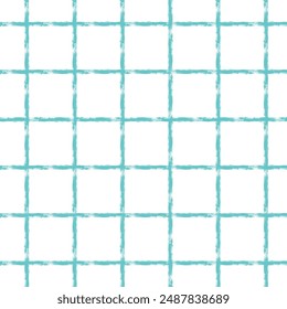 Vector hand drawn cute checkered pattern. cottagecore Doodle Plaid geometrical semitransparent simple texture. Crossing lines. Abstract cute delicate pattern.