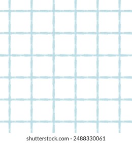 Vector hand drawn cute checkered pattern. Doodle Plaid geometrical simple texture. Crossing lines. Abstract cute delicate pattern ideal for fabric, textile, wallpaper.