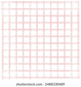 Vector hand drawn cute checkered pattern. Doodle Plaid geometrical simple texture. Crossing lines. Abstract cute delicate pattern ideal for fabric, textile, wallpaper.