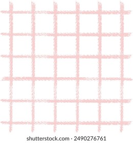 Vector hand drawn cute checkered pattern. Doodle Plaid geometrical simple texture. Crossing lines. Abstract cute delicate pattern ideal for fabric, textile, wallpaper.