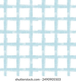 Vector hand drawn cute checkered pattern. Doodle Plaid geometrical simple texture. Crossing lines. Abstract cute delicate pattern ideal for fabric, textile, wallpaper.