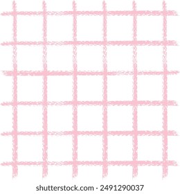Vector hand drawn cute checkered pattern. Doodle Plaid geometrical simple texture. Crossing lines. Abstract cute delicate pattern ideal for fabric, textile, wallpaper.