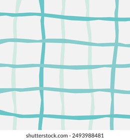 Vector hand drawn cute checkered pattern. Doodle Plaid geometrical simple texture. Crossing lines. Abstract cute delicate pattern ideal for fabric, textile, wallpaper.