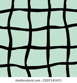 Vector hand drawn cute checkered pattern. Doodle Plaid geometrical simple texture. Crossing lines. Abstract cute delicate pattern ideal for fabric, textile, wallpaper.