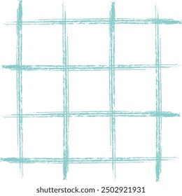 Vector hand drawn cute checkered pattern. cottagecore Doodle Plaid geometrical semitransparent simple texture. Crossing lines. Abstract cute delicate pattern.