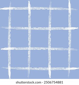 Vector hand drawn cute checkered pattern. cottagecore Doodle Plaid geometrical semitransparent simple texture. Crossing lines. Abstract cute delicate pattern.