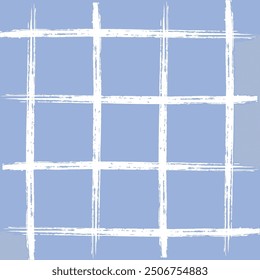 Vector hand drawn cute checkered pattern. cottagecore Doodle Plaid geometrical semitransparent simple texture. Crossing lines. Abstract cute delicate pattern.