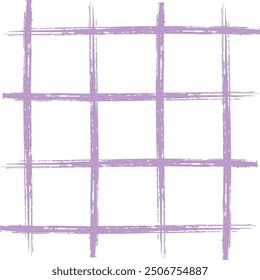 Vector hand drawn cute checkered pattern. cottagecore Doodle Plaid geometrical semitransparent simple texture. Crossing lines. Abstract cute delicate pattern.