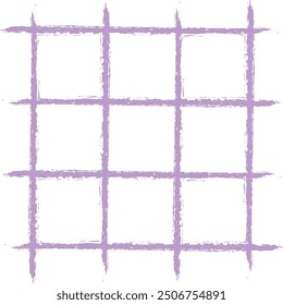 Vector hand drawn cute checkered pattern. cottagecore Doodle Plaid geometrical semitransparent simple texture. Crossing lines. Abstract cute delicate pattern.