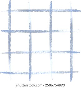 Vector hand drawn cute checkered pattern. cottagecore Doodle Plaid geometrical semitransparent simple texture. Crossing lines. Abstract cute delicate pattern.