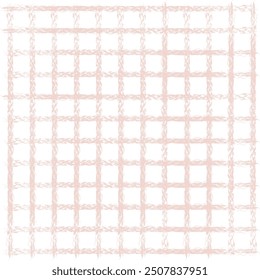 Vector hand drawn cute checkered pattern. Doodle Plaid geometrical simple texture. Crossing lines. Abstract cute delicate pattern ideal for fabric, textile, wallpaper.