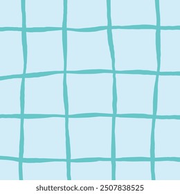 Vector hand drawn cute checkered pattern. Doodle Plaid geometrical simple texture. Crossing lines. Abstract cute delicate pattern ideal for fabric, textile, wallpaper.