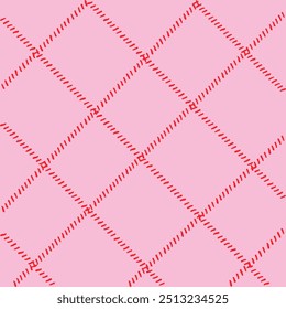 Vector hand drawn cute checkered pattern. Doodle Plaid geometrical simple texture. Crossing lines. Abstract cute delicate pattern ideal for fabric, textile, wallpaper.