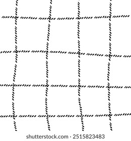 Vector hand drawn cute checkered pattern. Doodle Plaid geometrical simple texture. Crossing lines. Abstract cute delicate pattern ideal for fabric, textile, wallpaper.