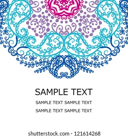 vector hand drawn cute floral card
