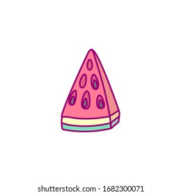 vector hand drawn cute fruit clip art. watermelon