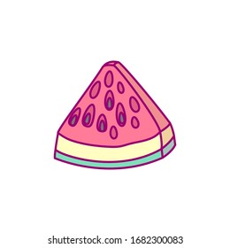 vector hand drawn cute fruit clip art. watermelon