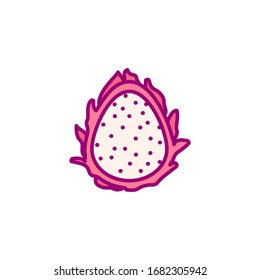vectorial mano dibujado lindo clip de fruta arte de dragón