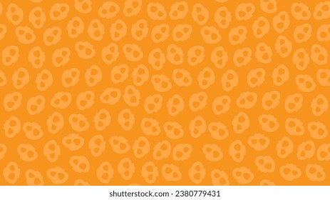 Fondo transparente de Halloween con la mano del vector dibujada con el cráneo lindo