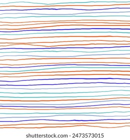 Vector hand drawn cute striped pattern. Doodle Plaid geometrical simple texture. uneven sloppy lines. Abstract cute delicate pattern ideal for fabric, textile, wallpaper