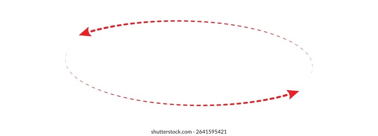 Vector hand drawn dashed arrow editable stroke. Isolated on white background design EPS 10  . Vector Illustration . 