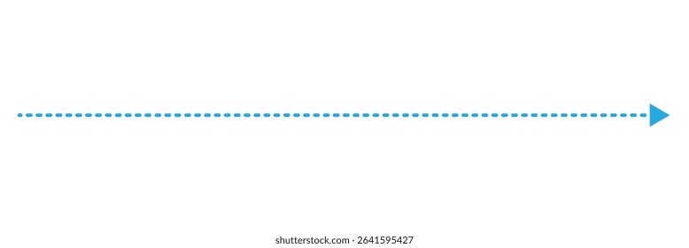 Vector hand drawn dashed arrow editable stroke. Isolated on white background design EPS 10  . Vector Illustration . 