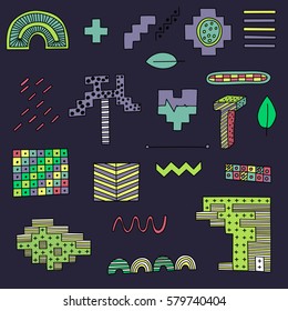 Vector hand drawn design elements
