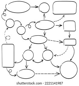 vector hand drawn diagram elements