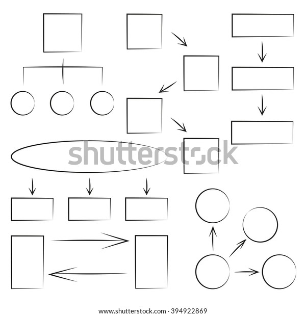 Vector Hand Drawn Diagram Template Process Stock Vector (Royalty Free ...