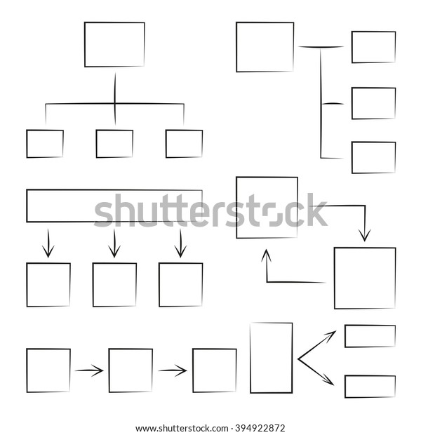 Vector Hand Drawn Diagram Template Process Stock Vector (royalty Free 