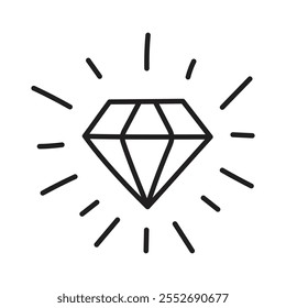 Vector dibujado a mano símbolo de icono de diamante