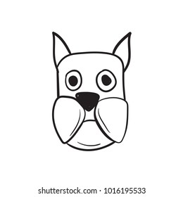 Vector hand drawn dog isolated on white background