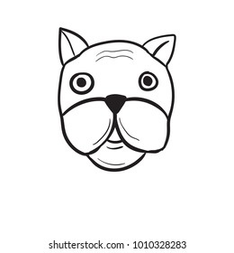 Vector hand drawn dogs  isolated on white background