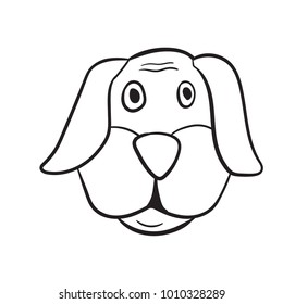 Vector hand drawn dogs  isolated on white background