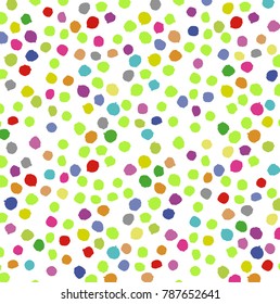 Vector hand drawn dolka dot background. Can be used as fabric pattern, card backdrop.