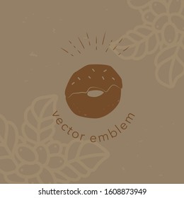 Vector hand drawn donut icon for cafe menu
