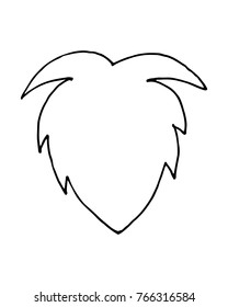 vector hand drawn doodle Christmas santa claus beard.
