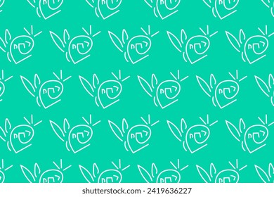 Vektor handgezeichnet Doodle Happy Osterthema Landschaft nahtloser Muster Hintergrund