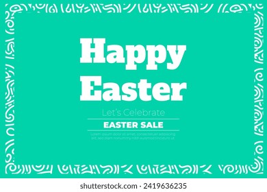 Doodle dibujado a mano del vector Happy Easter (feliz Pascua) patrón de los elementos de la temática abstracto de fondo transparente