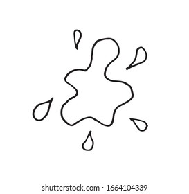 vector hand drawn doodle illustration tile with inc splash, blots, smudge and brush strokes.