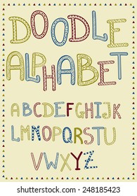 Vector Hand Drawn Doodle Letters  fully editable eps 10 file