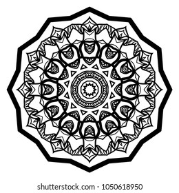 Vector hand drawn doodle mandala. Ethnic ornament. For design