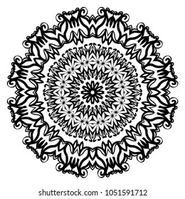 Vector hand drawn doodle mandala. Ethnic ornament. For design