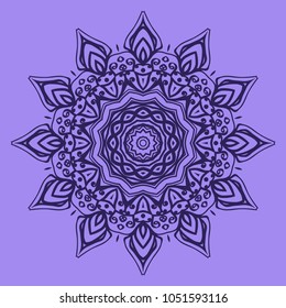 Vector hand drawn doodle mandala. Ethnic ornament. For design