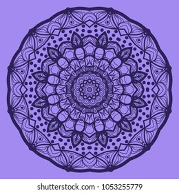 Vector hand drawn doodle mandala. Ethnic ornament. For design