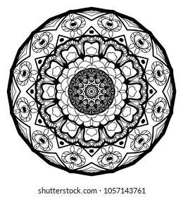 Vector hand drawn doodle mandala. Ethnic ornament. For design